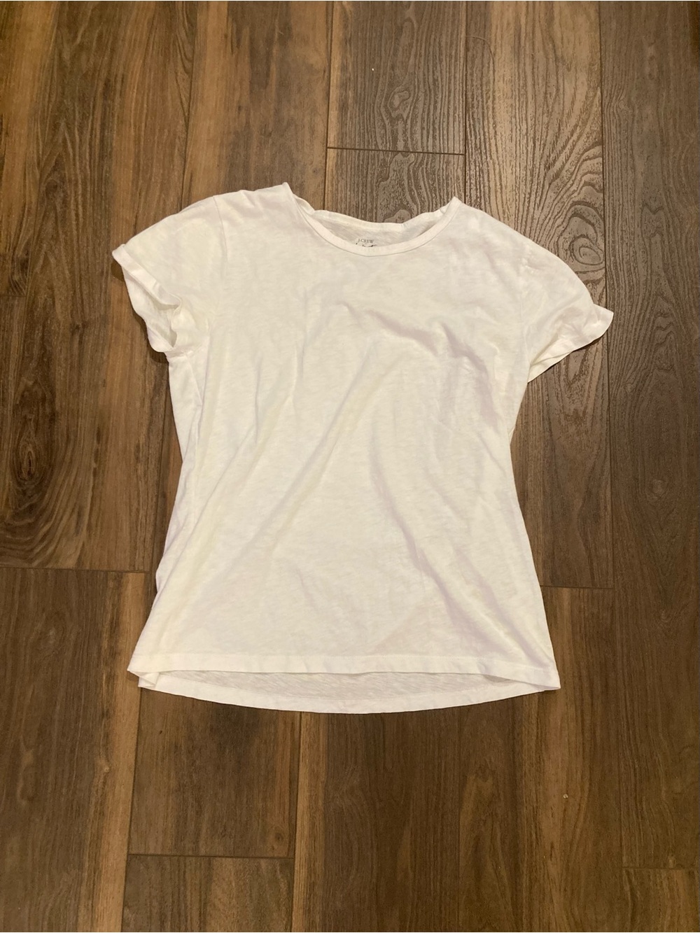J. Crew White Relaxed Short Sleeve Crewneck Tee